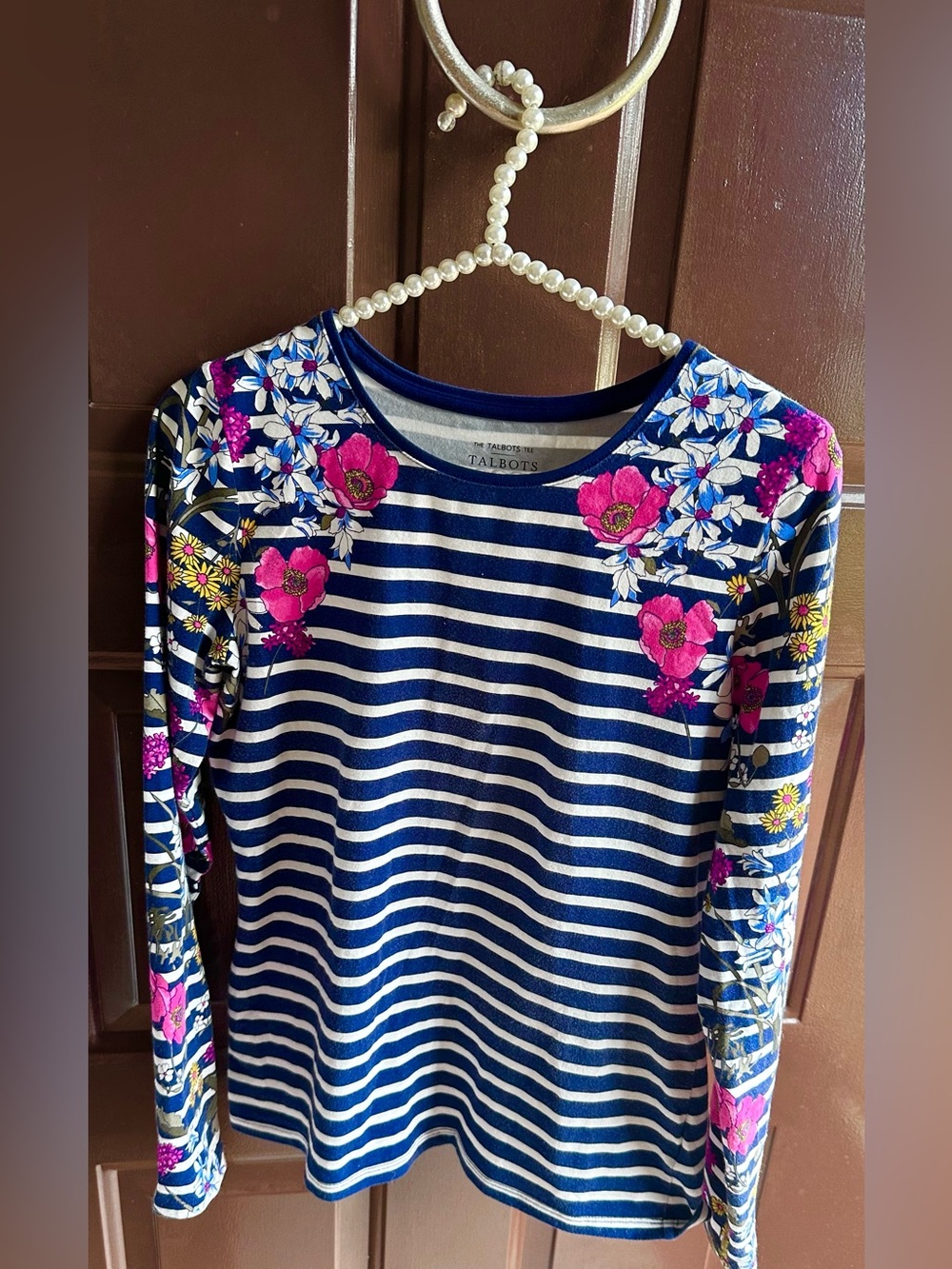 Talbots detailed long sleeve shirt xs